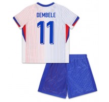 Francja Ousmane Dembele #11 Koszulka Wyjazdowa dzieci ME 2024 Krótki Rękaw (+ krótkie spodenki)