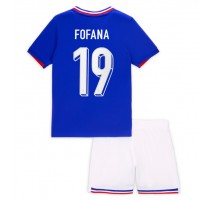 Francja Youssouf Fofana #19 Koszulka Podstawowa dzieci ME 2024 Krótki Rękaw (+ krótkie spodenki)