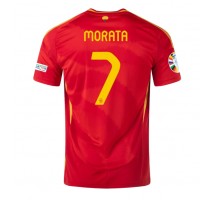 Hiszpania Alvaro Morata #7 Koszulka Podstawowa ME 2024 Krótki Rękaw