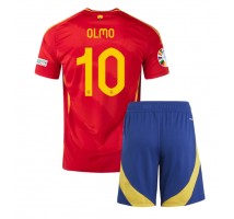 Hiszpania Dani Olmo #10 Koszulka Podstawowa dzieci ME 2024 Krótki Rękaw (+ krótkie spodenki)