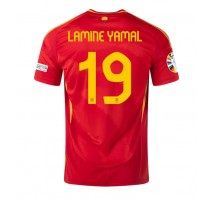 Hiszpania Lamine Yamal #19 Koszulka Podstawowa ME 2024 Krótki Rękaw