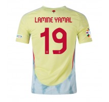 Hiszpania Lamine Yamal #19 Koszulka Wyjazdowa ME 2024 Krótki Rękaw
