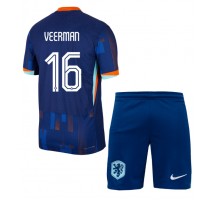 Holandia Joey Veerman #16 Koszulka Wyjazdowa dzieci ME 2024 Krótki Rękaw (+ krótkie spodenki)