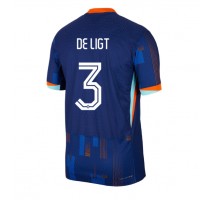 Holandia Matthijs de Ligt #3 Koszulka Wyjazdowa ME 2024 Krótki Rękaw