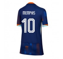 Holandia Memphis Depay #10 Koszulka Wyjazdowa damskie ME 2024 Krótki Rękaw