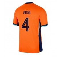 Holandia Virgil van Dijk #4 Koszulka Podstawowa ME 2024 Krótki Rękaw
