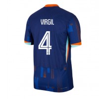 Holandia Virgil van Dijk #4 Koszulka Wyjazdowa ME 2024 Krótki Rękaw