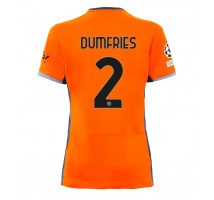 Inter Milan Denzel Dumfries #2 Koszulka Trzecia damskie 2023-24 Krótki Rękaw