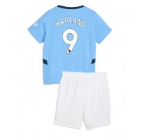 Manchester City Erling Haaland #9 Koszulka Podstawowa dzieci 2024-25 Krótki Rękaw (+ krótkie spodenki)