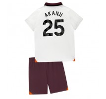 Manchester City Manuel Akanji #25 Koszulka Wyjazdowa dzieci 2023-24 Krótki Rękaw (+ krótkie spodenki)