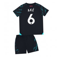 Manchester City Nathan Ake #6 Koszulka Trzecia dzieci 2023-24 Krótki Rękaw (+ krótkie spodenki)