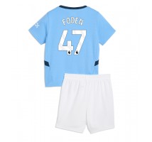 Manchester City Phil Foden #47 Koszulka Podstawowa dzieci 2024-25 Krótki Rękaw (+ krótkie spodenki)