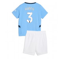 Manchester City Ruben Dias #3 Koszulka Podstawowa dzieci 2024-25 Krótki Rękaw (+ krótkie spodenki)