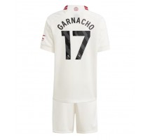 Manchester United Alejandro Garnacho #17 Koszulka Trzecia dzieci 2023-24 Krótki Rękaw (+ krótkie spodenki)