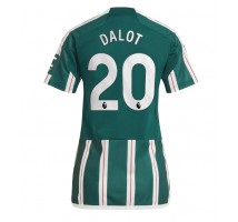 Manchester United Diogo Dalot #20 Koszulka Wyjazdowa damskie 2023-24 Krótki Rękaw