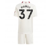 Manchester United Kobbie Mainoo #37 Koszulka Trzecia dzieci 2023-24 Krótki Rękaw (+ krótkie spodenki)