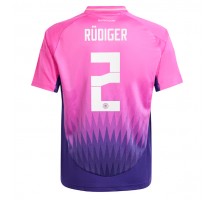 Niemcy Antonio Rudiger #2 Koszulka Wyjazdowa ME 2024 Krótki Rękaw