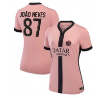 Paris Saint-Germain Joao Neves #87 Koszulka Trzecia damskie 2024-25 Krótki Rękaw