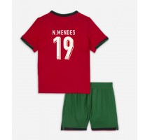 Portugalia Nuno Mendes #19 Koszulka Podstawowa dzieci ME 2024 Krótki Rękaw (+ krótkie spodenki)