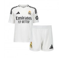 Real Madrid Koszulka Podstawowa dzieci 2024-25 Krótki Rękaw (+ krótkie spodenki)