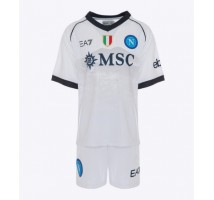 SSC Napoli Koszulka Wyjazdowa dzieci 2023-24 Krótki Rękaw (+ krótkie spodenki)