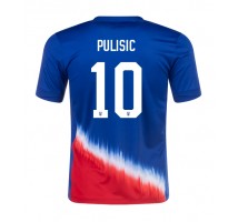 Stany Zjednoczone Christian Pulisic #10 Koszulka Wyjazdowa Copa America 2024 Krótki Rękaw