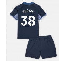 Tottenham Hotspur Destiny Udogie #38 Koszulka Wyjazdowa dzieci 2023-24 Krótki Rękaw (+ krótkie spodenki)