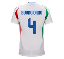 Włochy Alessandro Buongiorno #4 Koszulka Wyjazdowa ME 2024 Krótki Rękaw