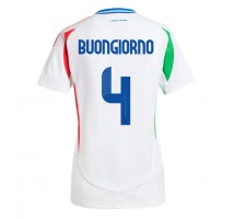 Włochy Alessandro Buongiorno #4 Koszulka Wyjazdowa damskie ME 2024 Krótki Rękaw