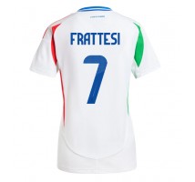 Włochy Davide Frattesi #7 Koszulka Wyjazdowa damskie ME 2024 Krótki Rękaw