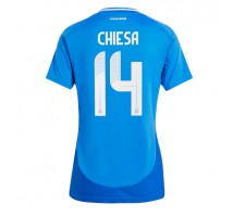 Włochy Federico Chiesa #14 Koszulka Podstawowa damskie ME 2024 Krótki Rękaw