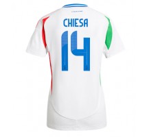 Włochy Federico Chiesa #14 Koszulka Wyjazdowa damskie ME 2024 Krótki Rękaw
