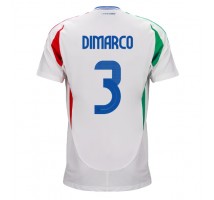 Włochy Federico Dimarco #3 Koszulka Wyjazdowa ME 2024 Krótki Rękaw