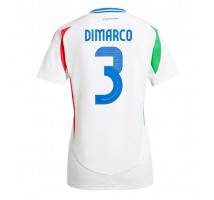 Włochy Federico Dimarco #3 Koszulka Wyjazdowa damskie ME 2024 Krótki Rękaw