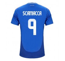Włochy Gianluca Scamacca #9 Koszulka Podstawowa ME 2024 Krótki Rękaw