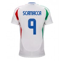 Włochy Gianluca Scamacca #9 Koszulka Wyjazdowa ME 2024 Krótki Rękaw