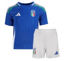 Włochy Koszulka Podstawowa dzieci ME 2024 Krótki Rękaw (+ krótkie spodenki)