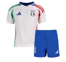 Włochy Koszulka Wyjazdowa dzieci ME 2024 Krótki Rękaw (+ krótkie spodenki)