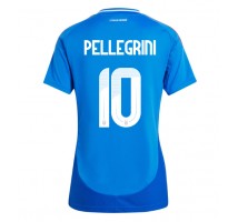 Włochy Lorenzo Pellegrini #10 Koszulka Podstawowa damskie ME 2024 Krótki Rękaw