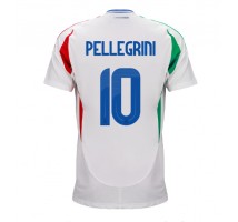 Włochy Lorenzo Pellegrini #10 Koszulka Wyjazdowa ME 2024 Krótki Rękaw