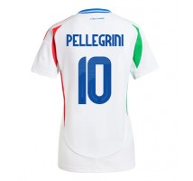 Włochy Lorenzo Pellegrini #10 Koszulka Wyjazdowa damskie ME 2024 Krótki Rękaw