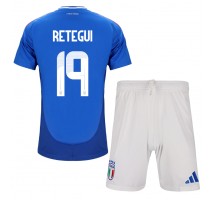 Włochy Mateo Retegui #19 Koszulka Podstawowa dzieci ME 2024 Krótki Rękaw (+ krótkie spodenki)