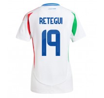 Włochy Mateo Retegui #19 Koszulka Wyjazdowa damskie ME 2024 Krótki Rękaw