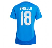 Włochy Nicolo Barella #18 Koszulka Podstawowa damskie ME 2024 Krótki Rękaw