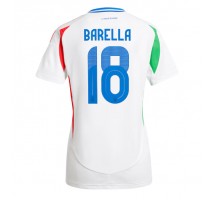 Włochy Nicolo Barella #18 Koszulka Wyjazdowa damskie ME 2024 Krótki Rękaw
