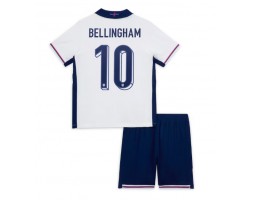 Anglia Jude Bellingham #10 Koszulka Podstawowa dzieci ME 2024 Krótki Rękaw (+ krótkie spodenki)