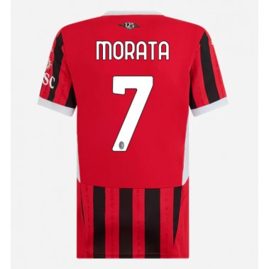 AC Milan Alvaro Morata #7 Koszulka Podstawowa damskie 2024-25 Krótki Rękaw