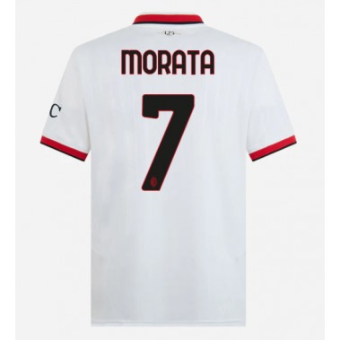 AC Milan Alvaro Morata #7 Koszulka Wyjazdowa 2024-25 Krótki Rękaw