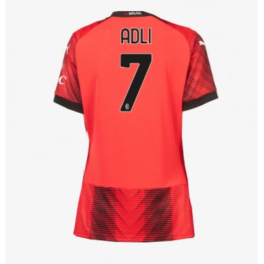 AC Milan Yacine Adli #7 Koszulka Podstawowa damskie 2023-24 Krótki Rękaw