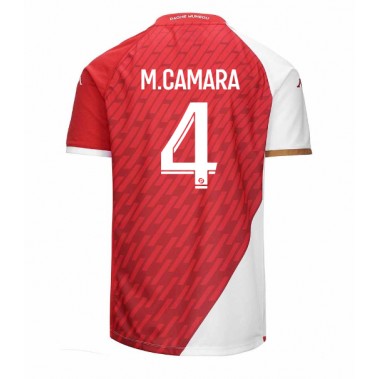 AS Monaco Mohamed Camara #4 Koszulka Podstawowa 2023-24 Krótki Rękaw